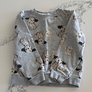 H&M Grey Kids Sweatshirt with Cute Puppy Print